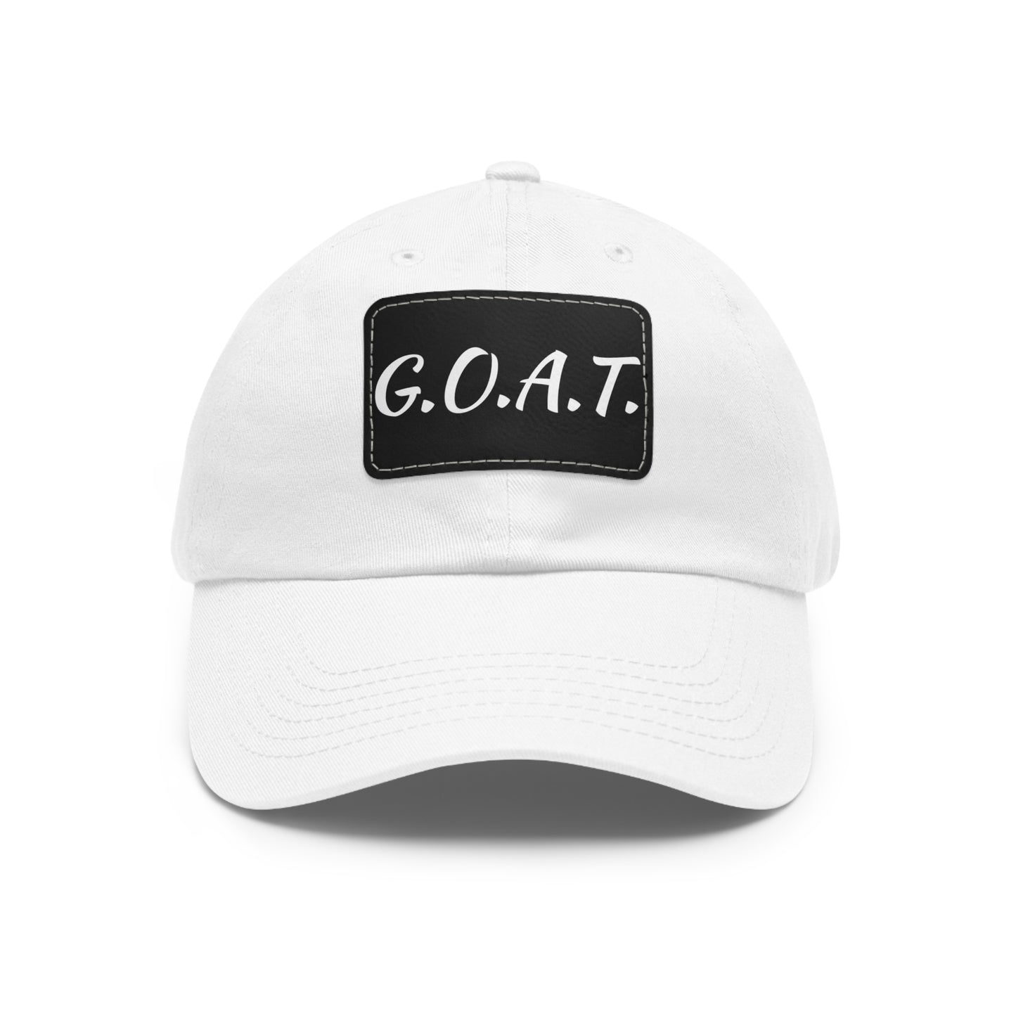 G.O.A.T. Hat with Leather Patch (Rectangle)