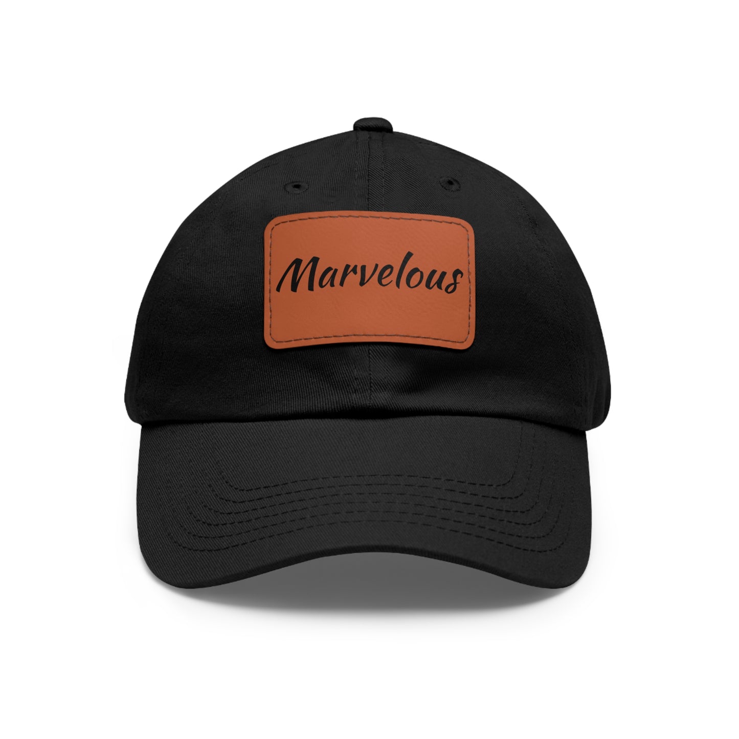 Marvelous Hat with Leather Patch (Rectangle)