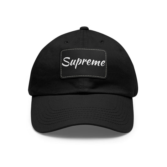 Supreme Hat with Leather Patch (Rectangle)