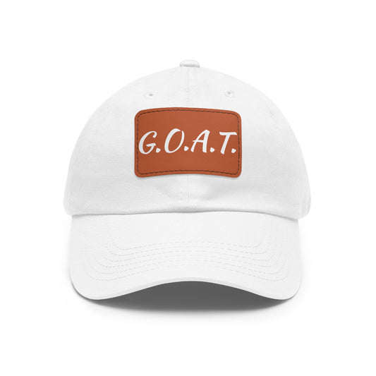 G.O.A.T. Hat with Leather Patch (Rectangle)