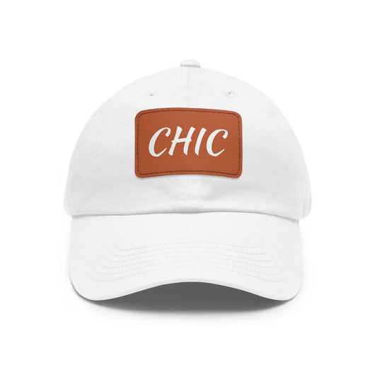 Chic Hat with Leather Patch (Rectangle)