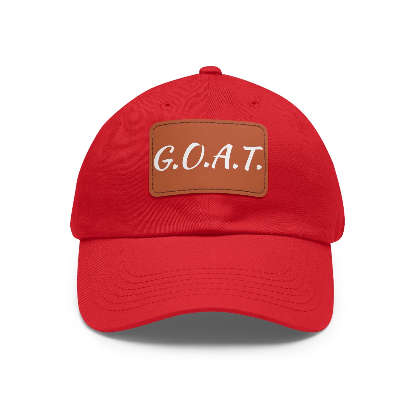 G.O.A.T. Hat with Leather Patch (Rectangle)