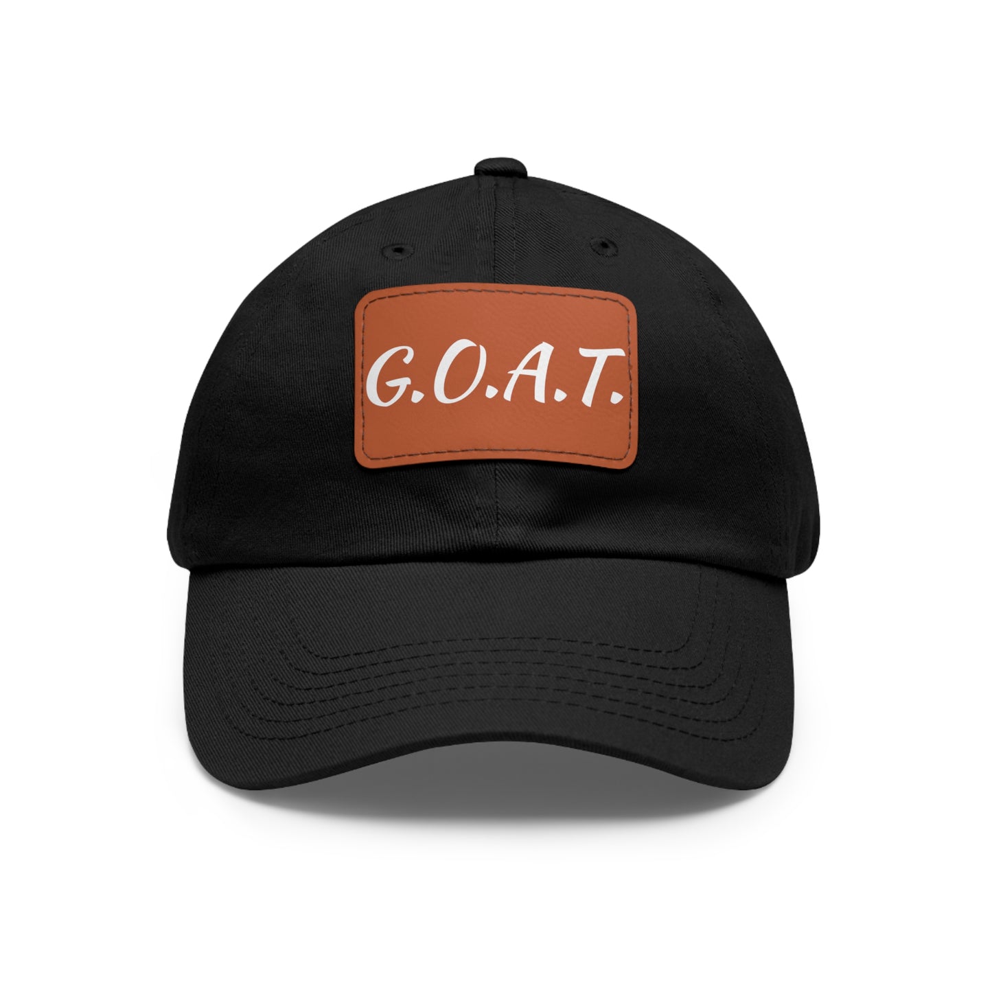 G.O.A.T. Hat with Leather Patch (Rectangle)