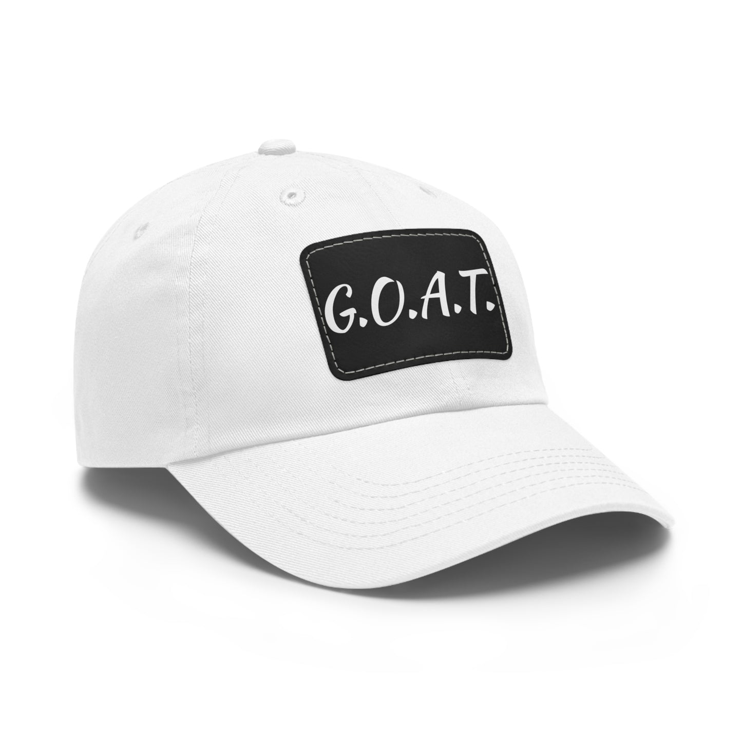 G.O.A.T. Hat with Leather Patch (Rectangle)