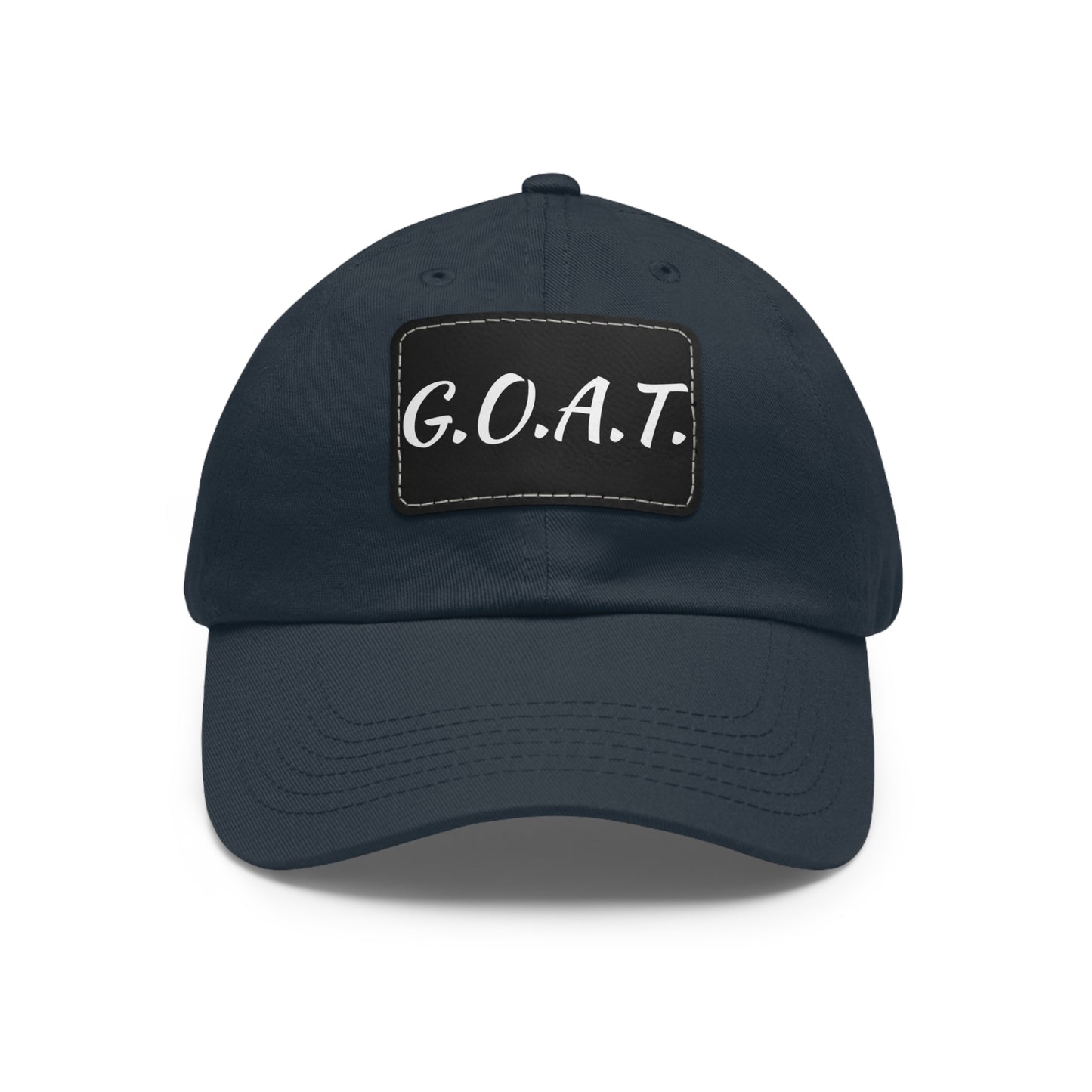 G.O.A.T. Hat with Leather Patch (Rectangle)