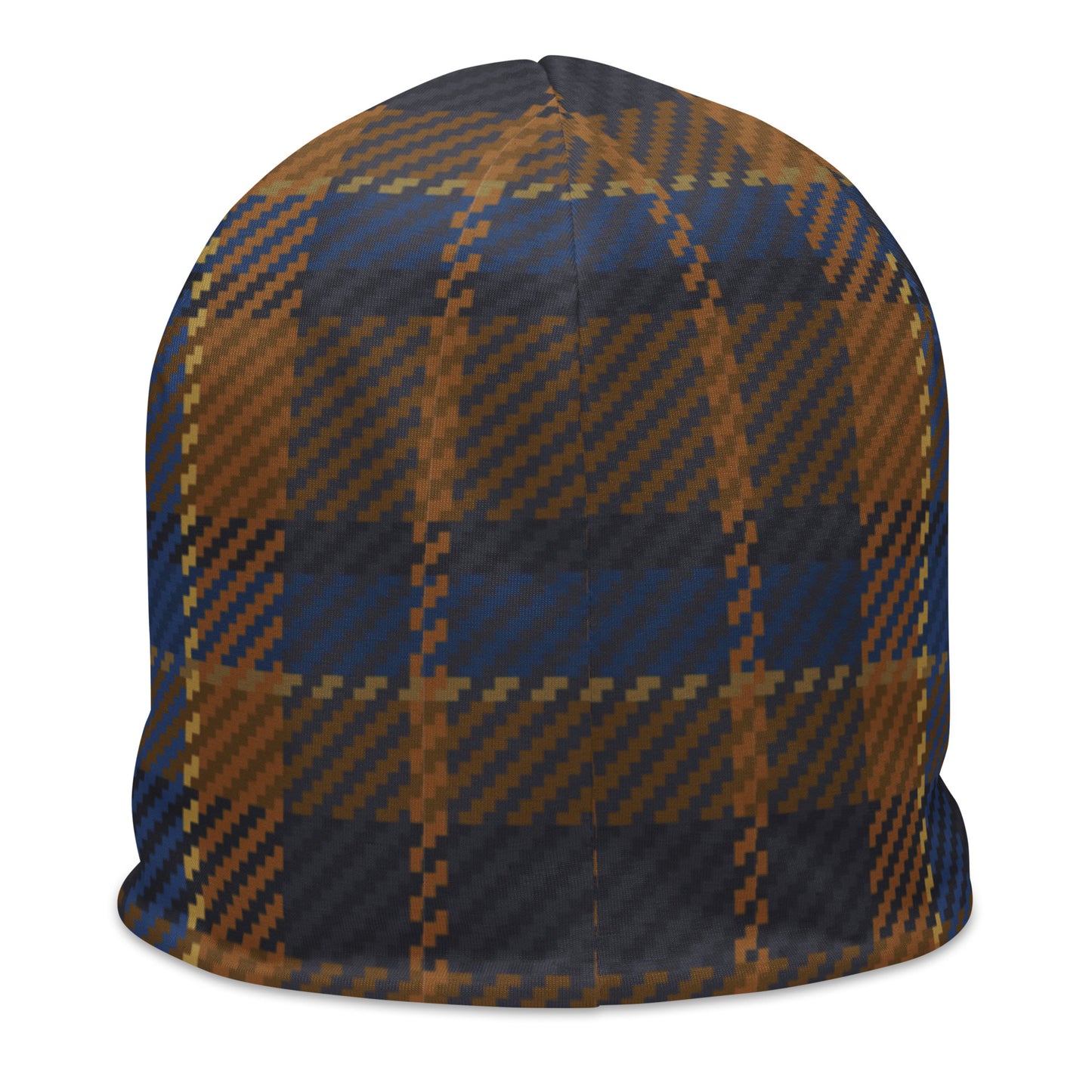 Plaid Navy Beanie