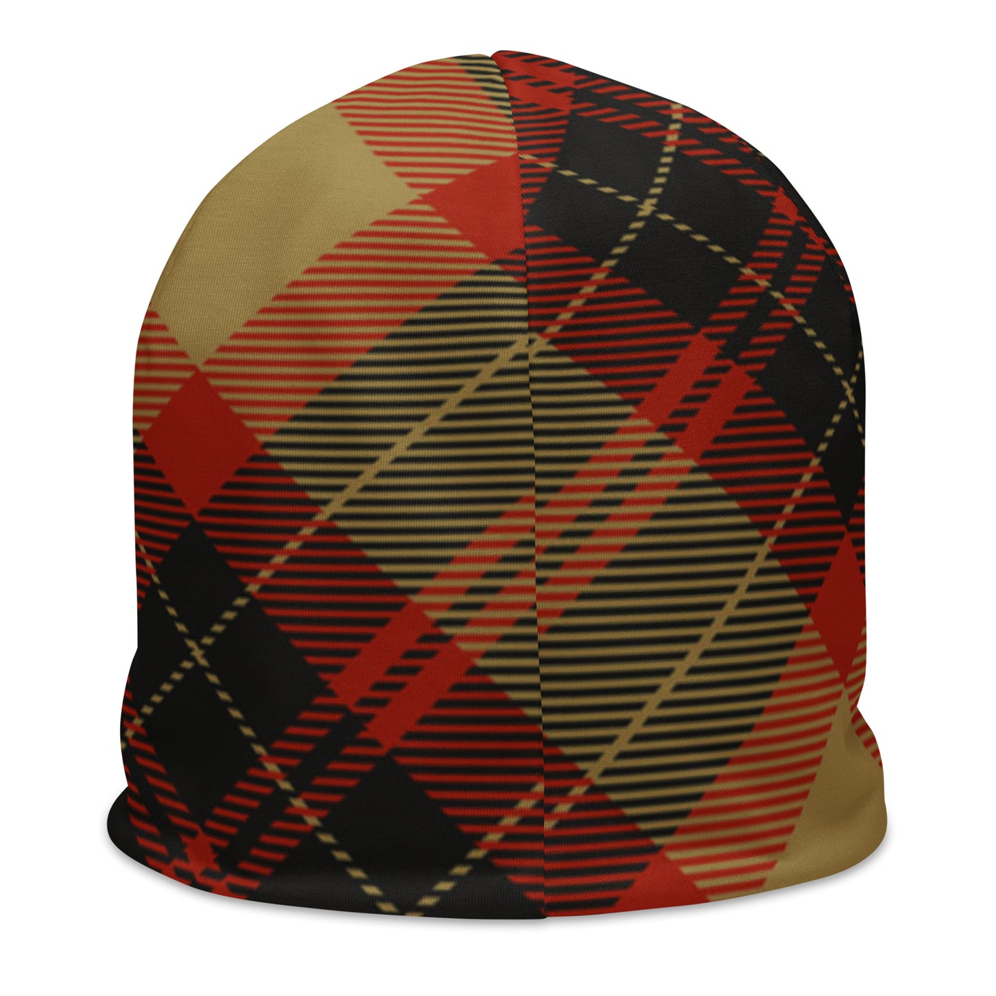 Plaid Red Beanie