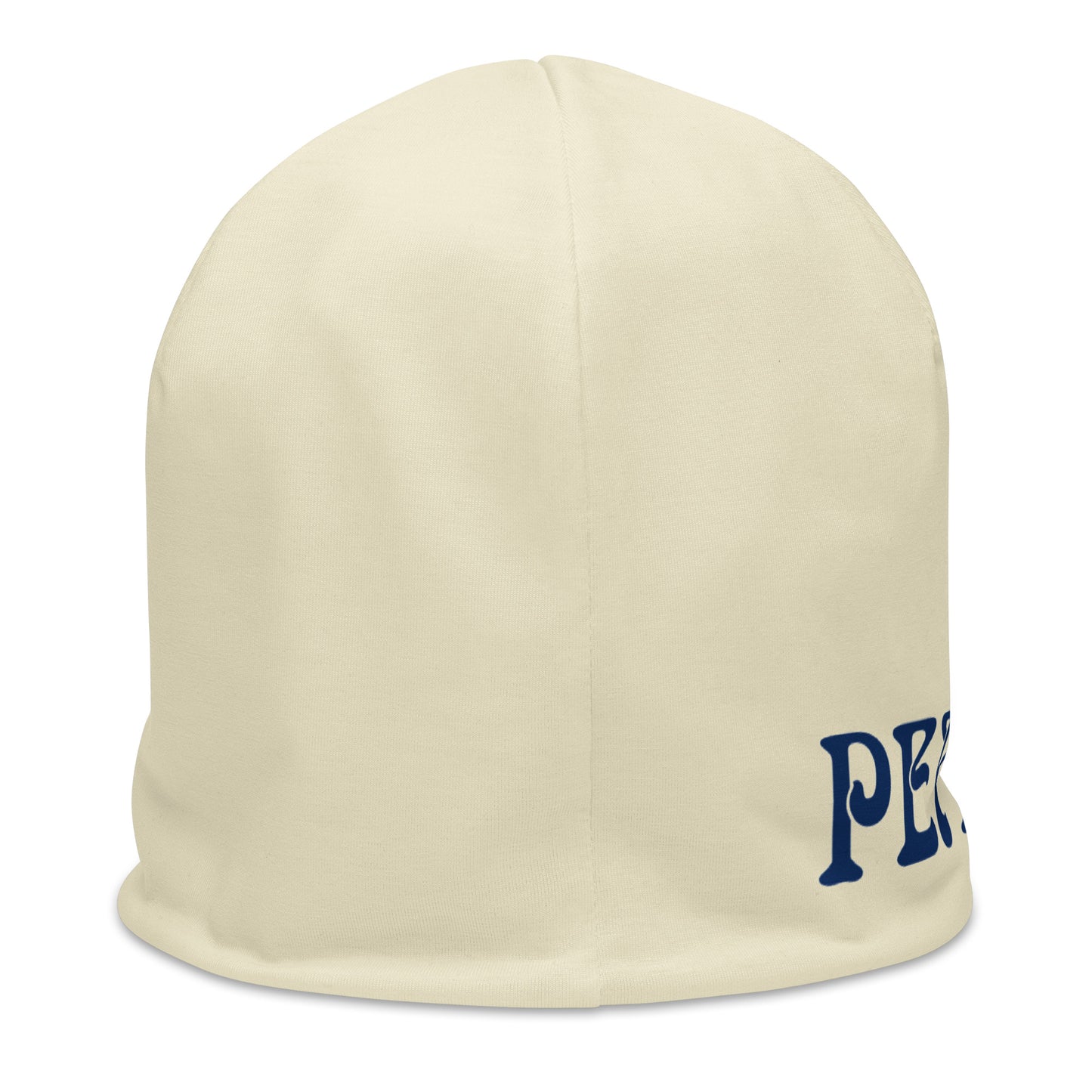 Peace Sign Beige Beanie