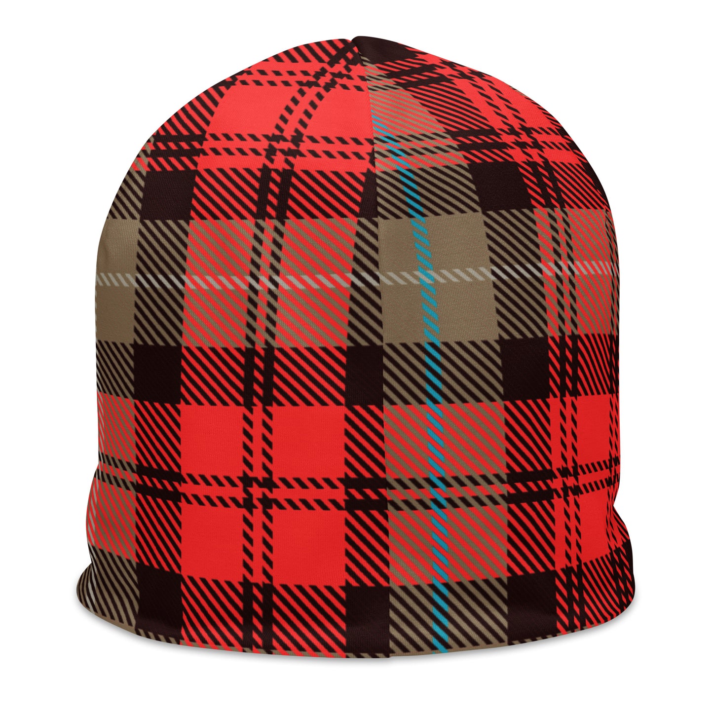 Plaid - Red Beanie