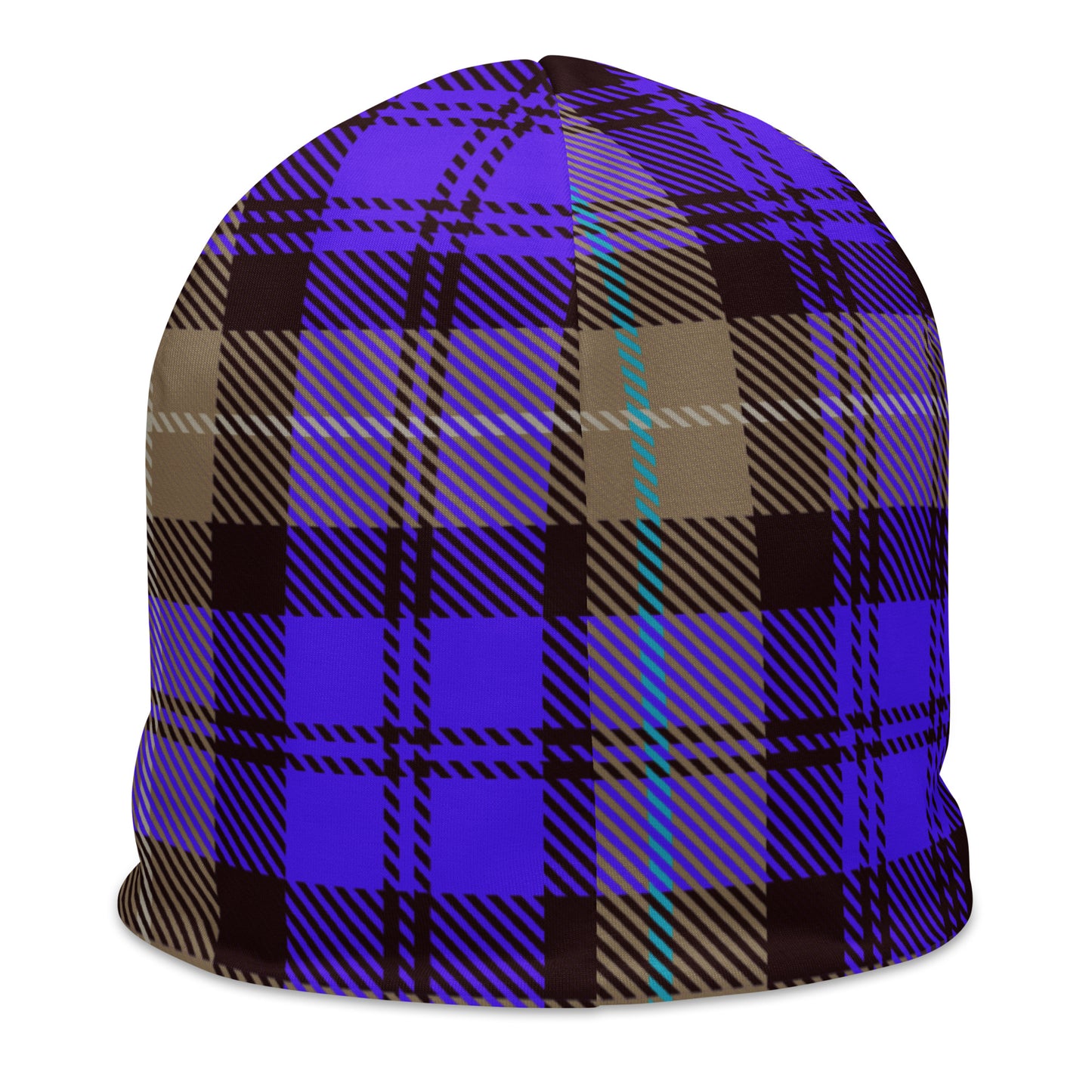 Plaid - Purple Beanie