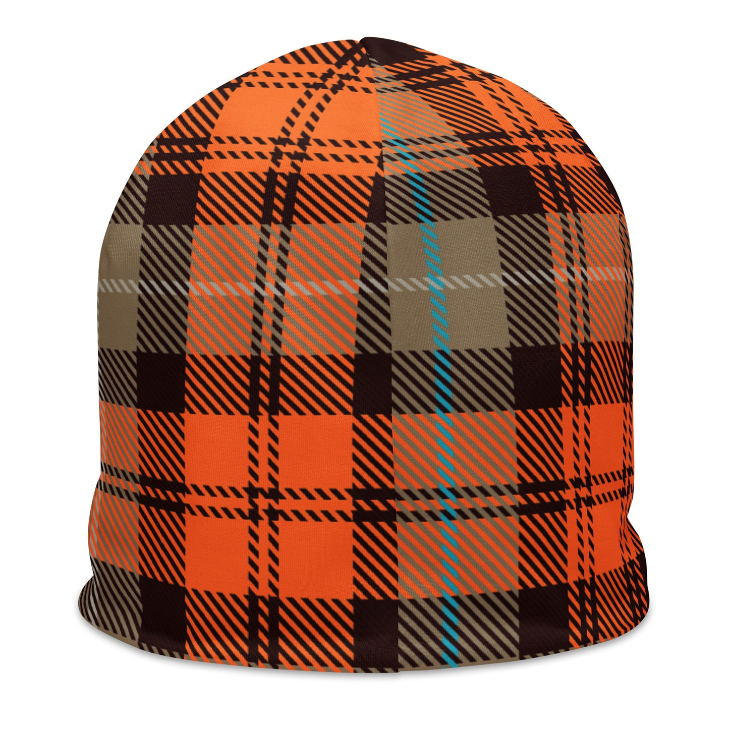 Plaid - Orange Beanie