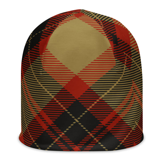 Plaid Red Beanie