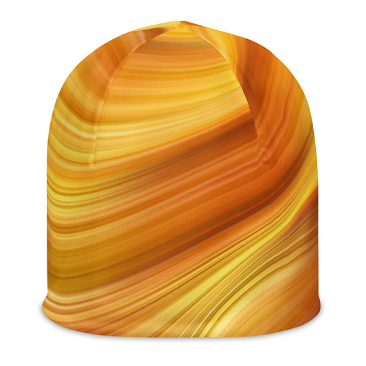 Abstract Orange Beanie