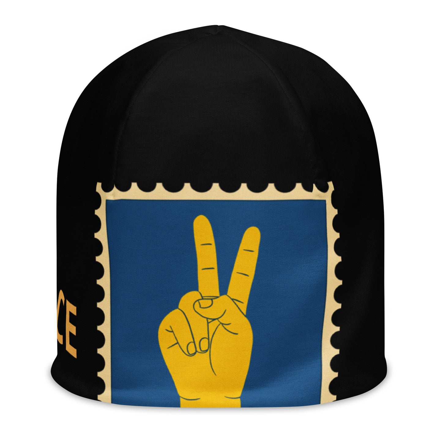 Peace Sign Black Beanie