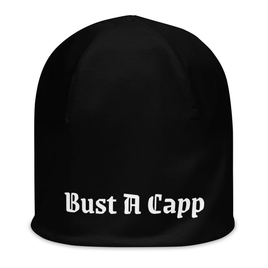 Bust A Capp Pitch Black Beanie