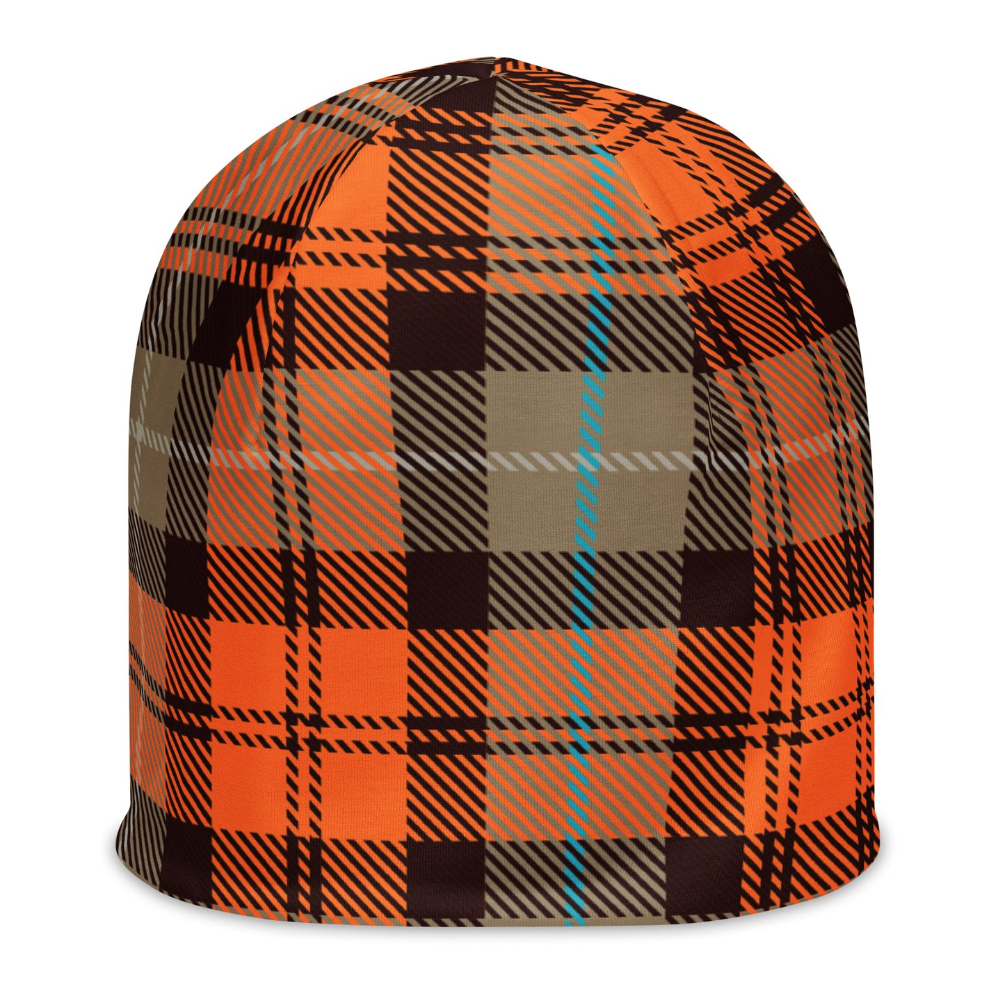 Plaid - Orange Beanie