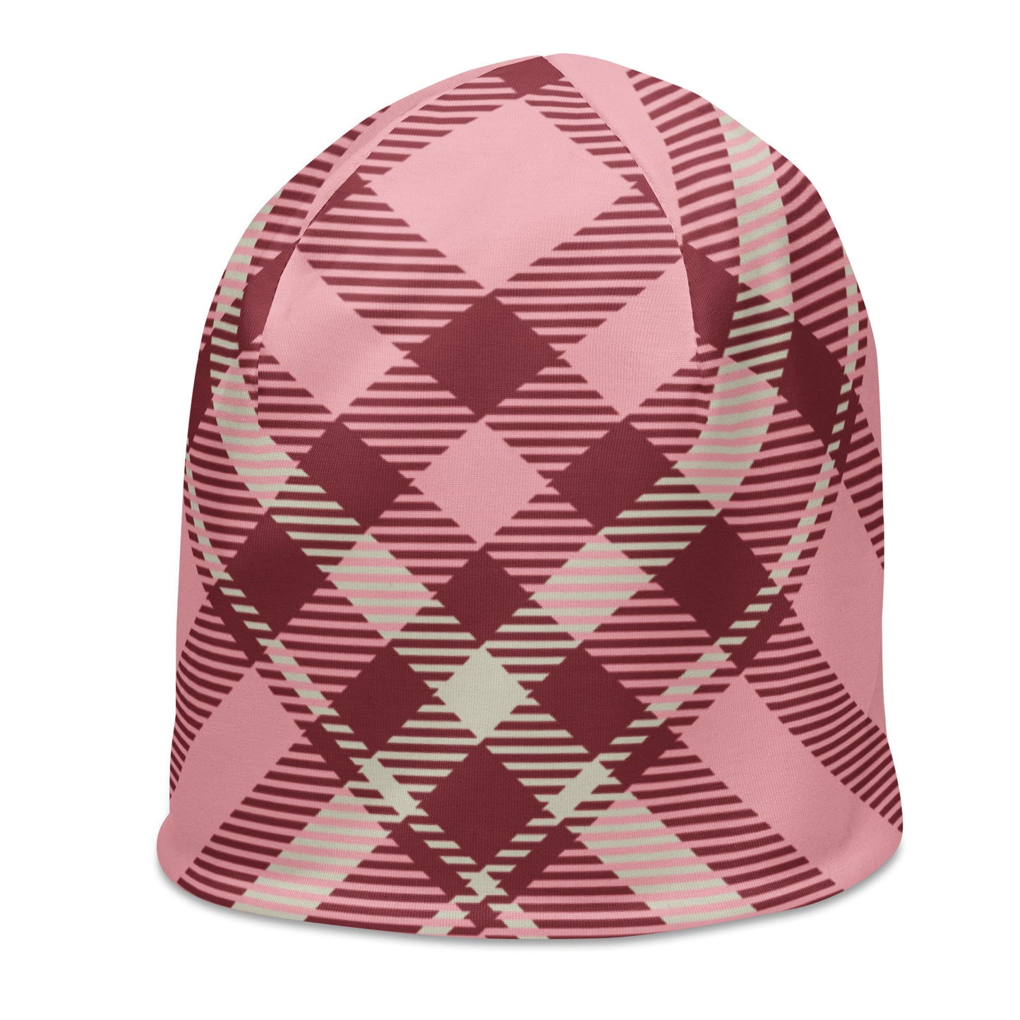 Plaid Pink Beanie