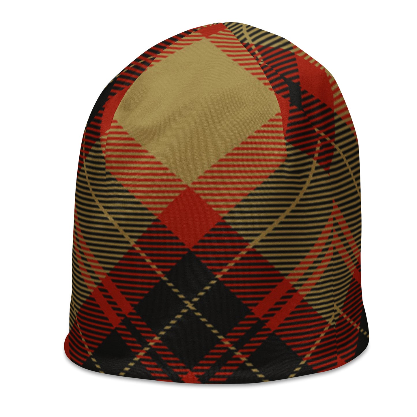 Plaid Red Beanie