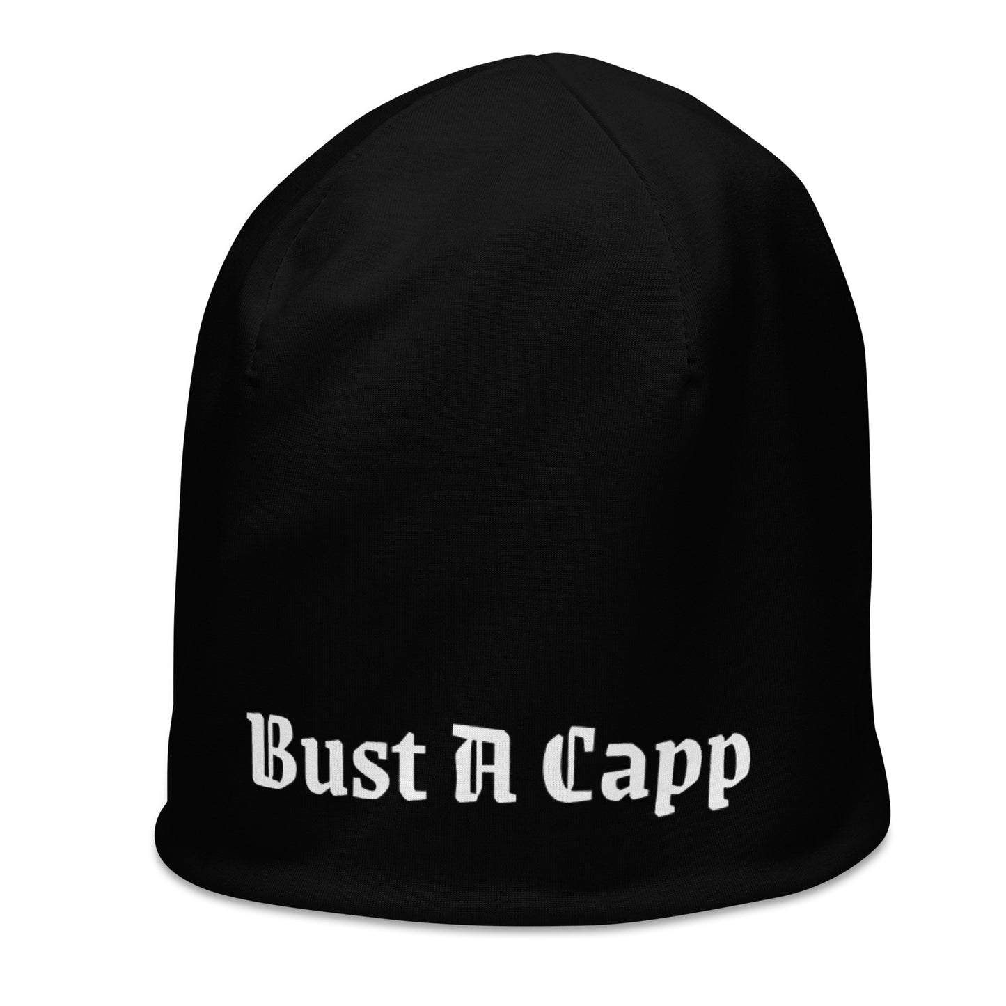 Bust A Capp Pitch Black Beanie