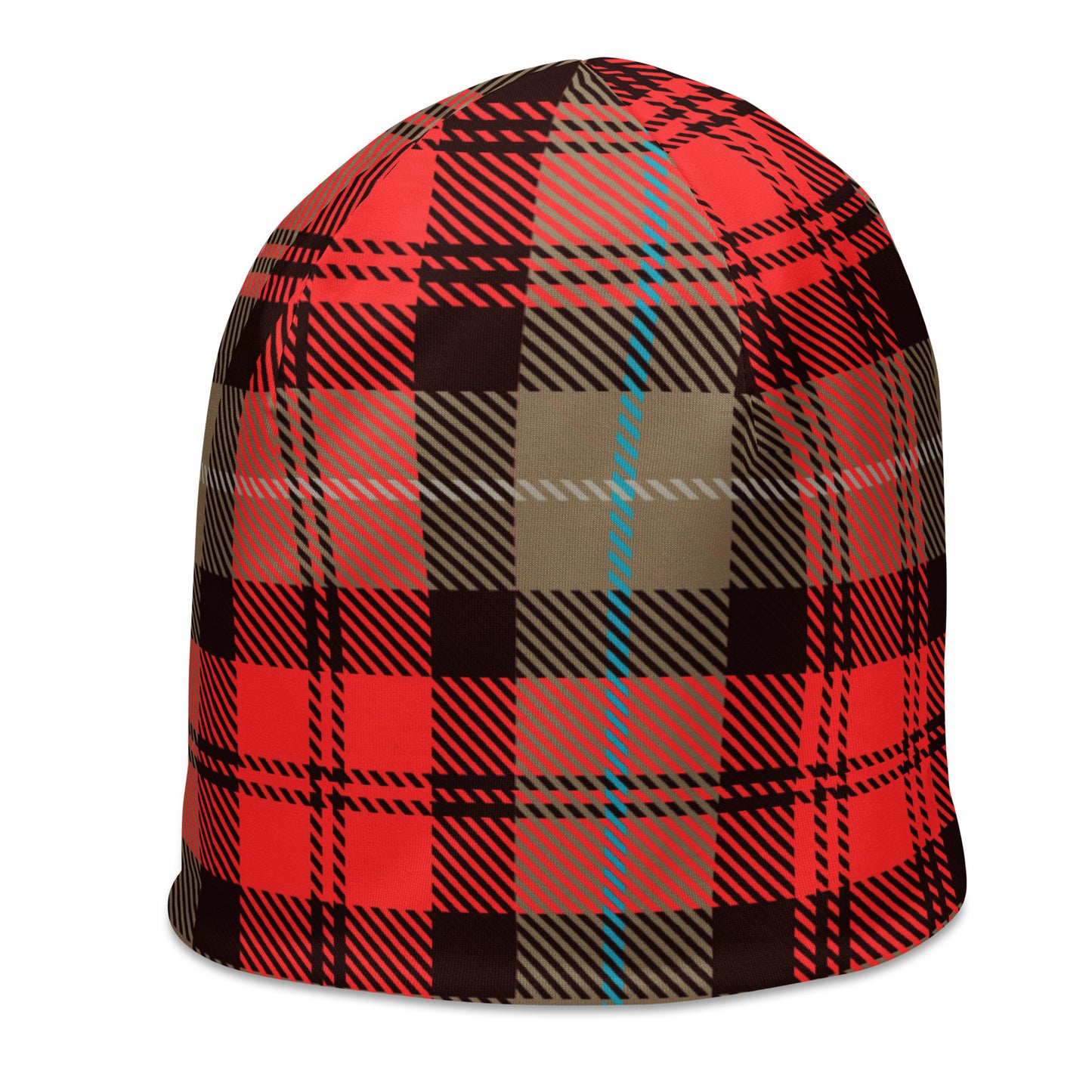 Plaid - Red Beanie