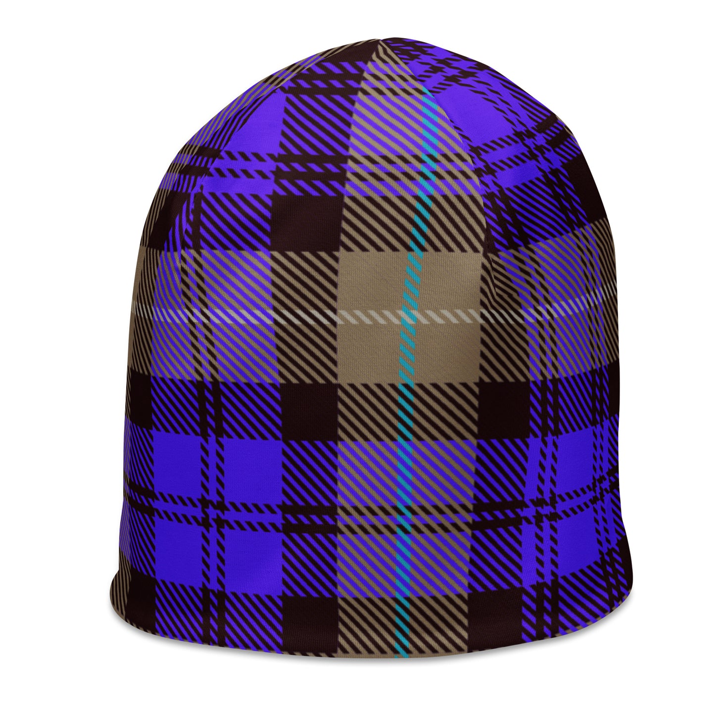 Plaid - Purple Beanie