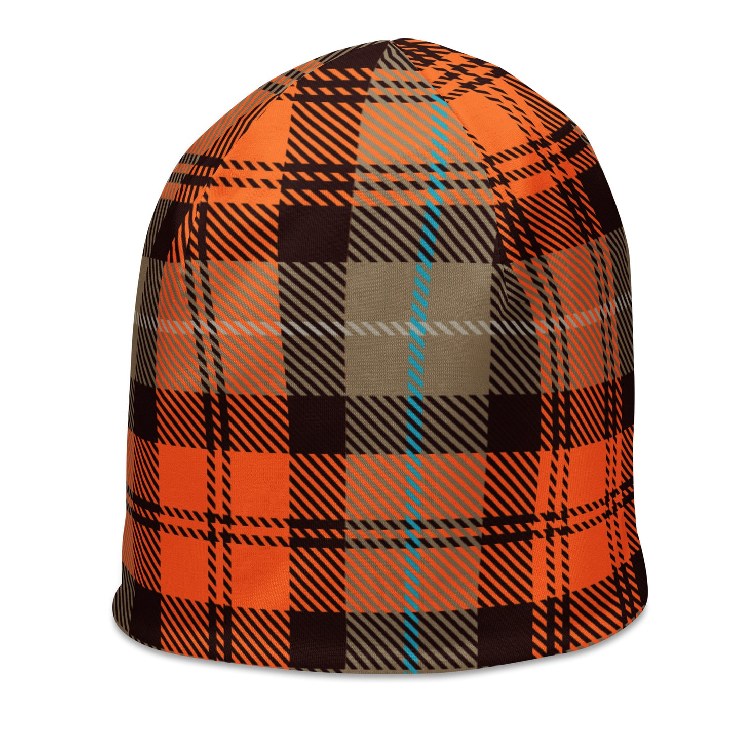 Plaid - Orange Beanie