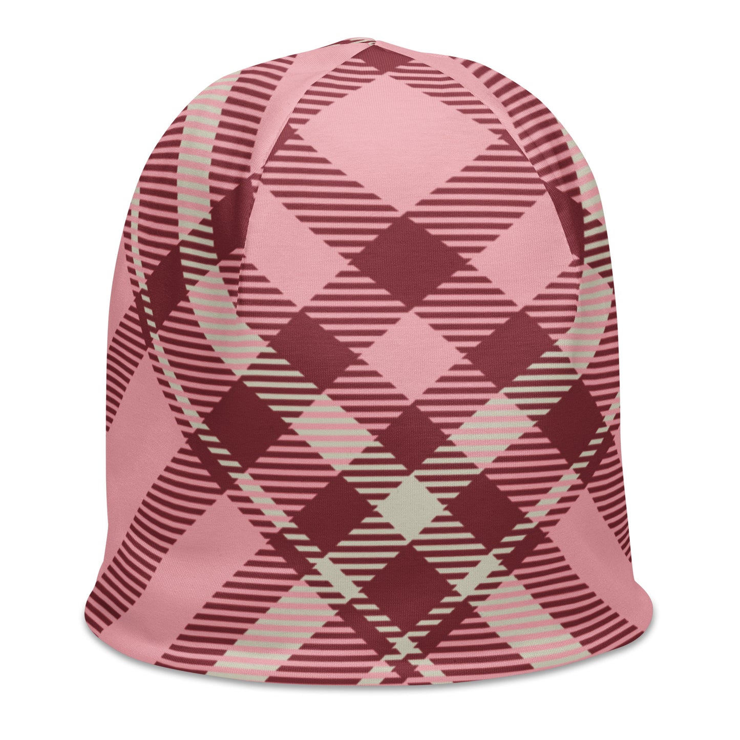 Plaid Pink Beanie