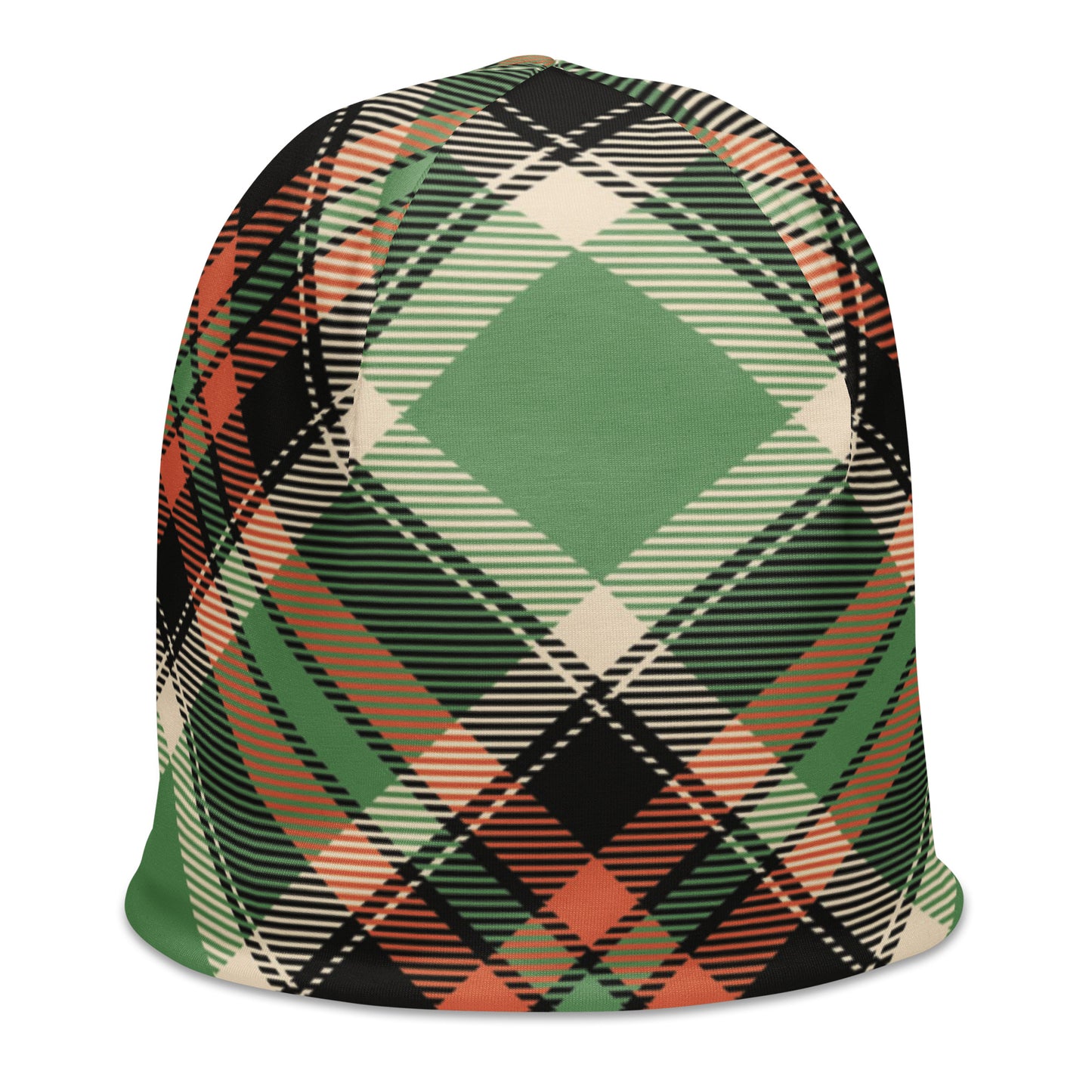 Plaid Green Beanie