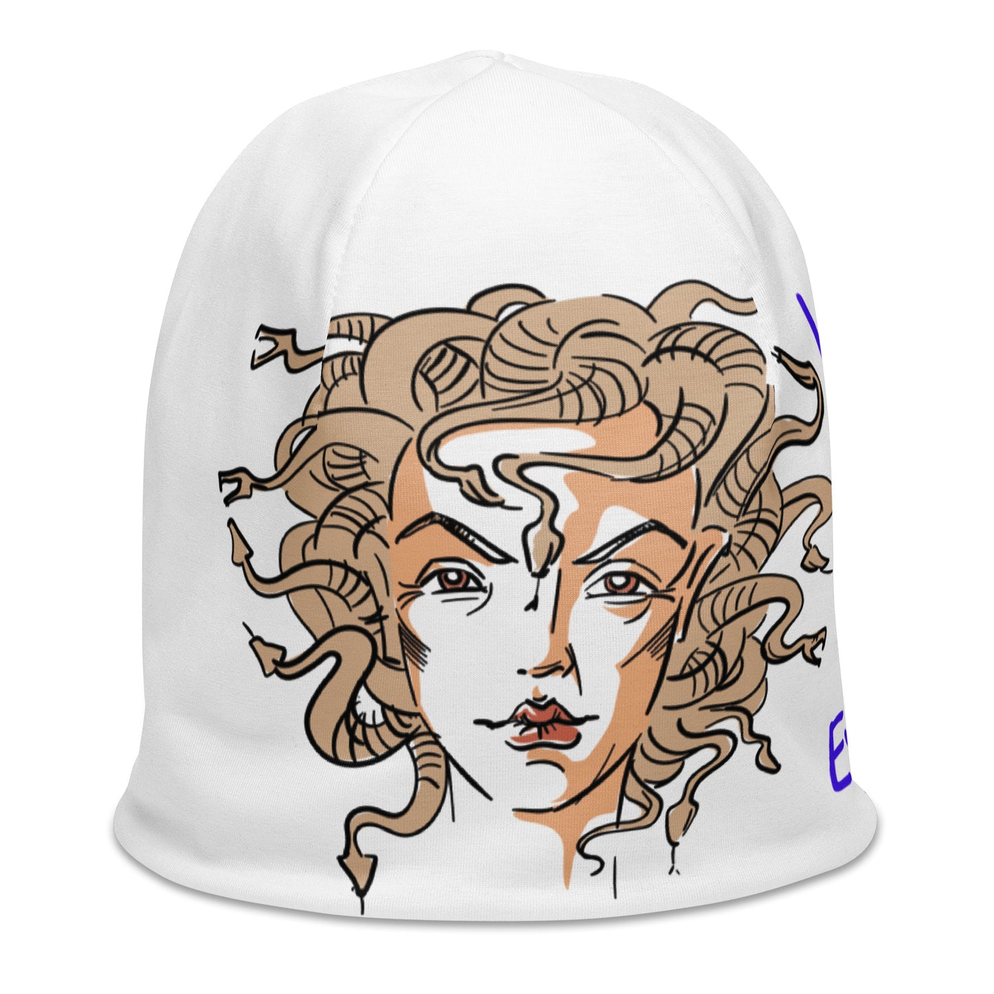 Medusa White Beanie