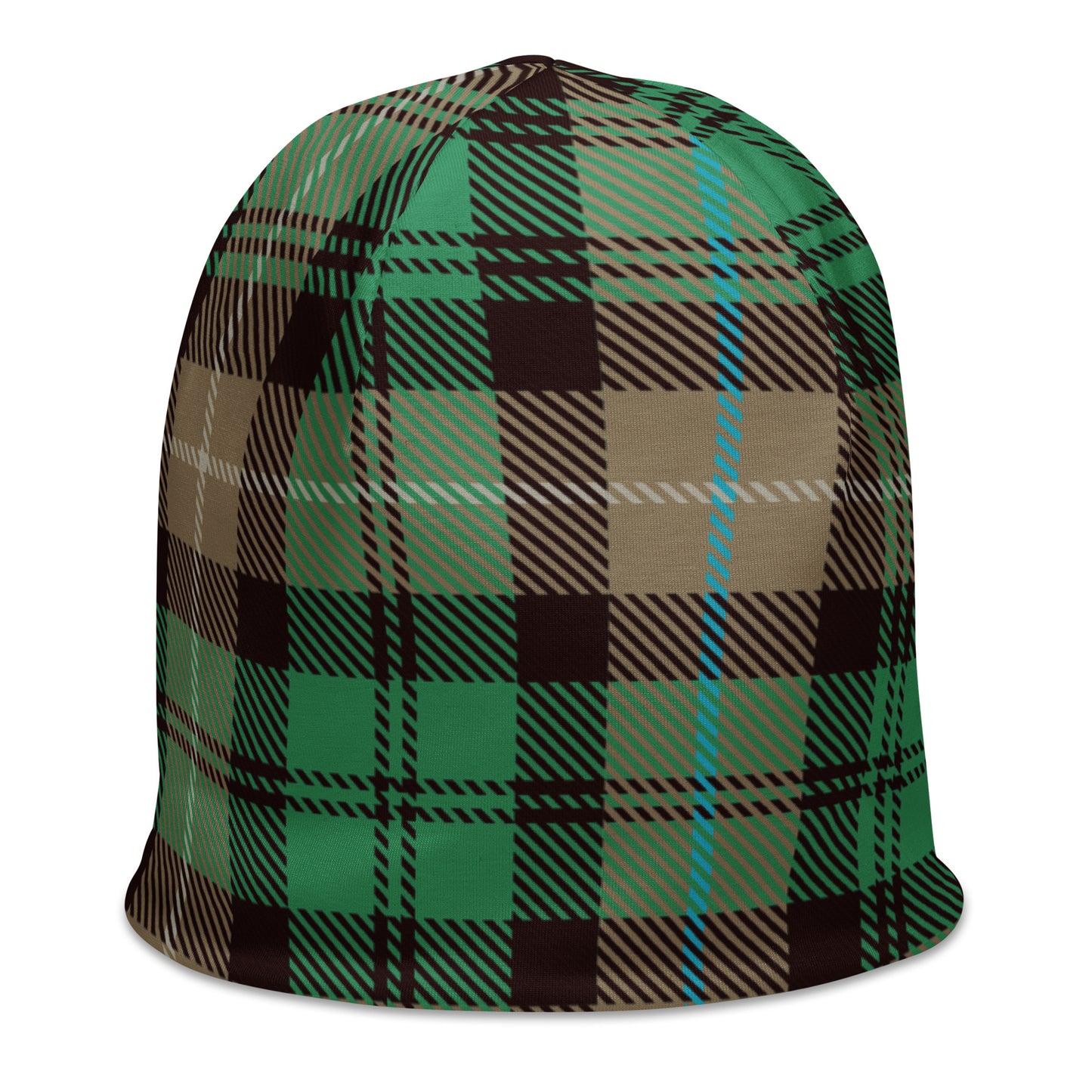 Plaid - Green Beanie