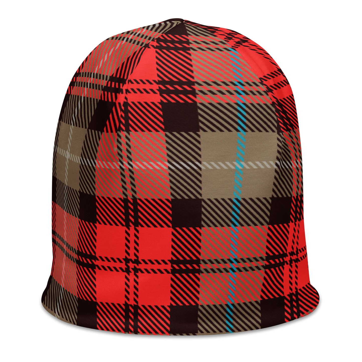 Plaid - Red Beanie