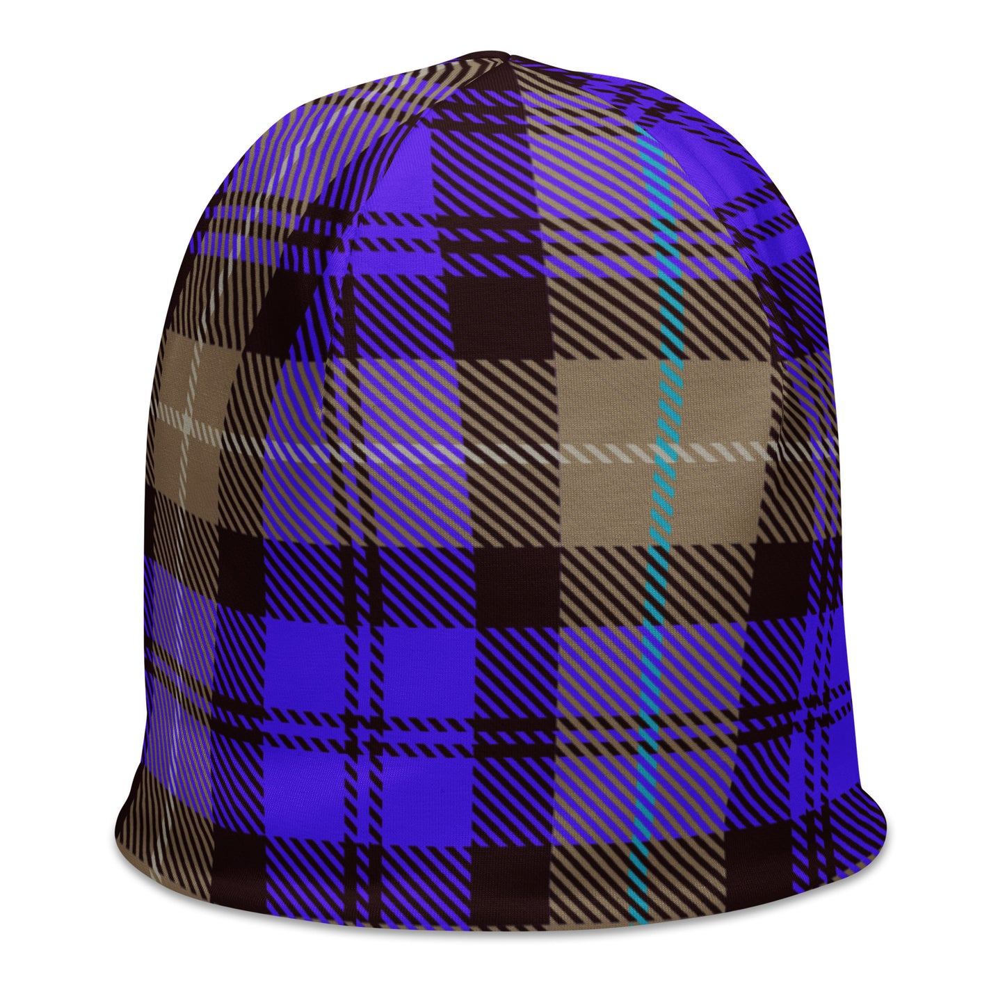 Plaid - Purple Beanie