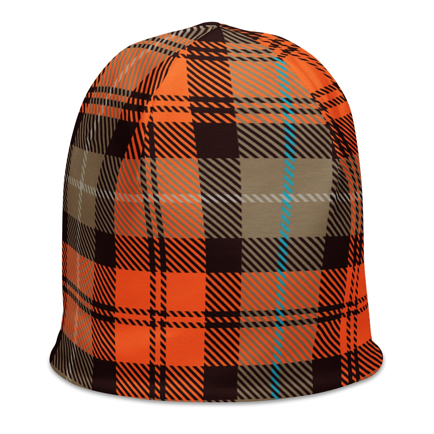 Plaid - Orange Beanie