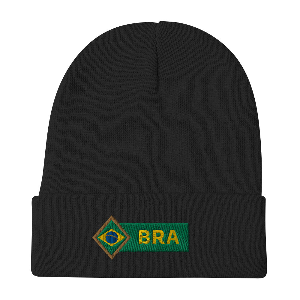 Brazil Embroidered Beanie