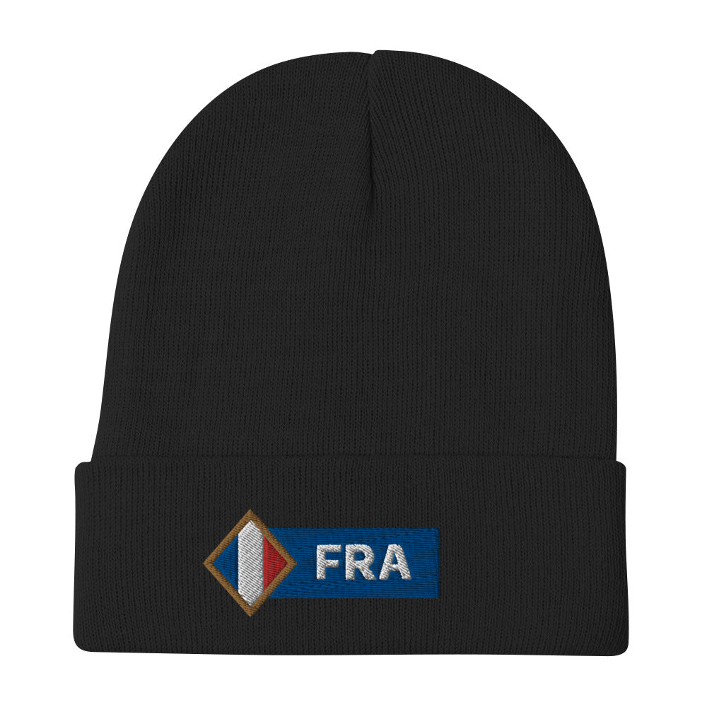 France Embroidered Beanie