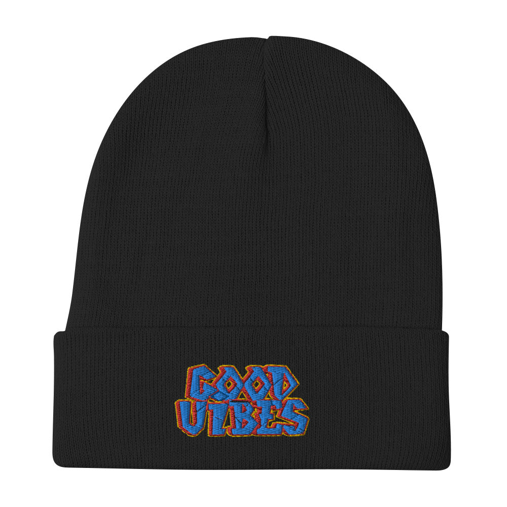 Good Vibes Embroidered Beanie