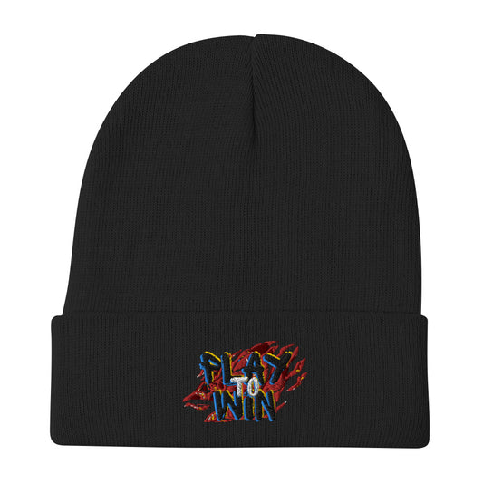 Play To Win Embroidered Beanie