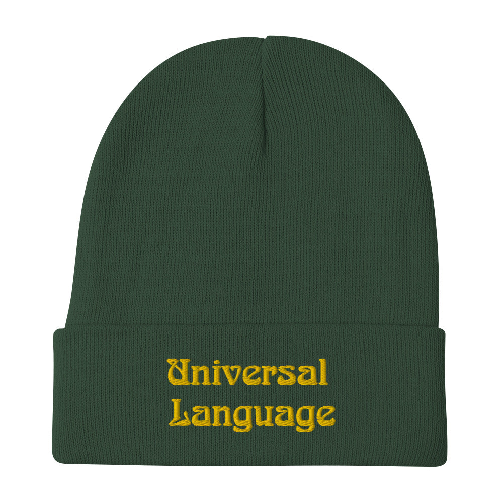 Universal Language Embroidered Beanie