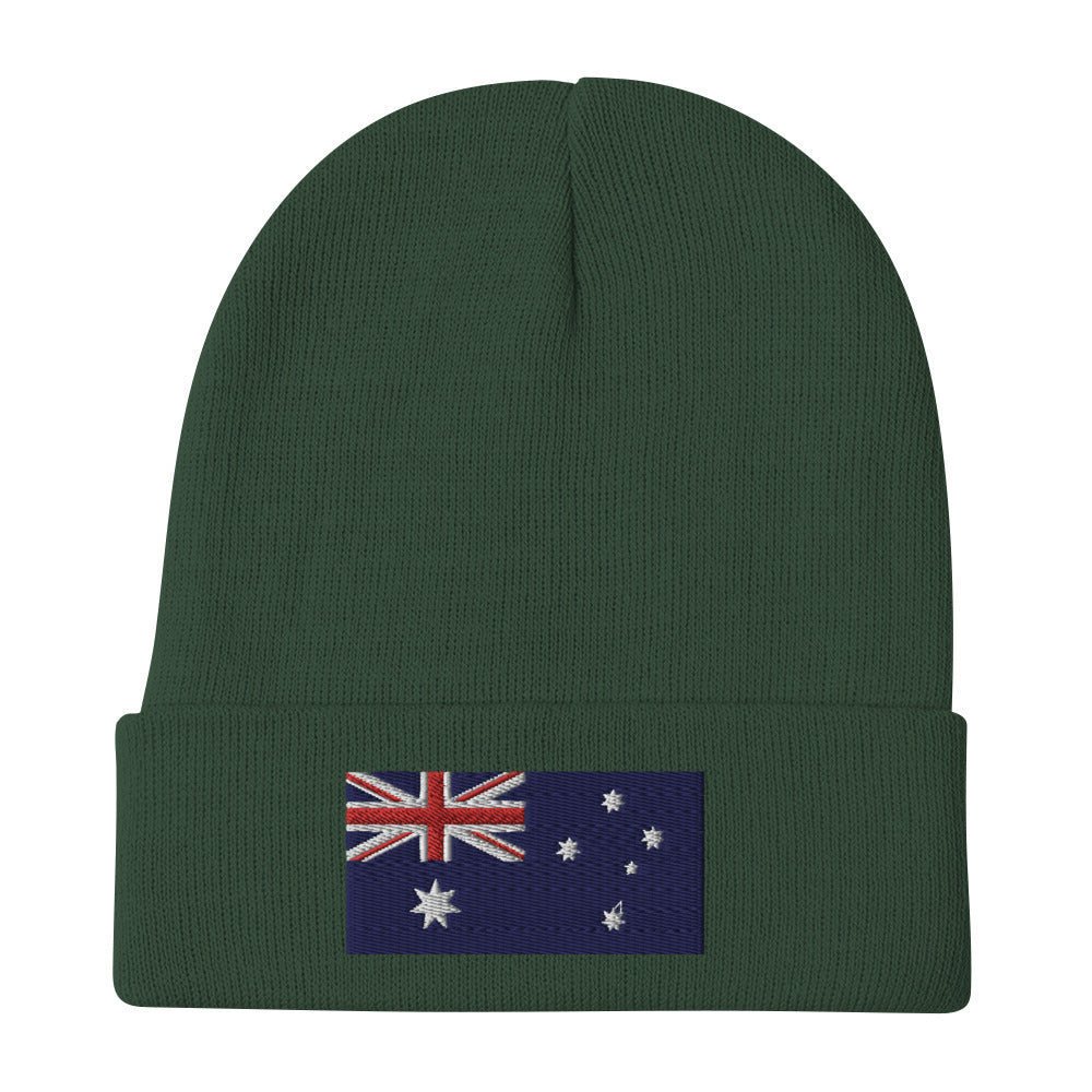 Australian Flag Embroidered Beanie