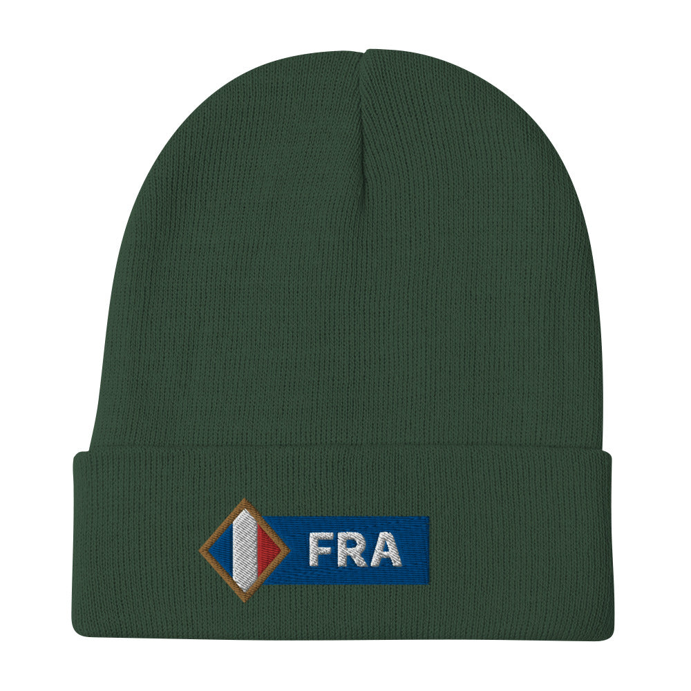 France Embroidered Beanie