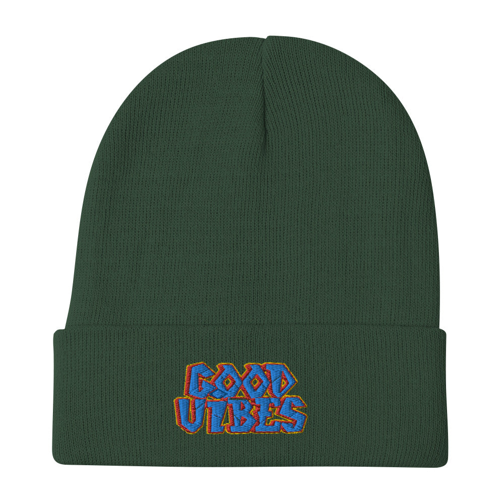 Good Vibes Embroidered Beanie