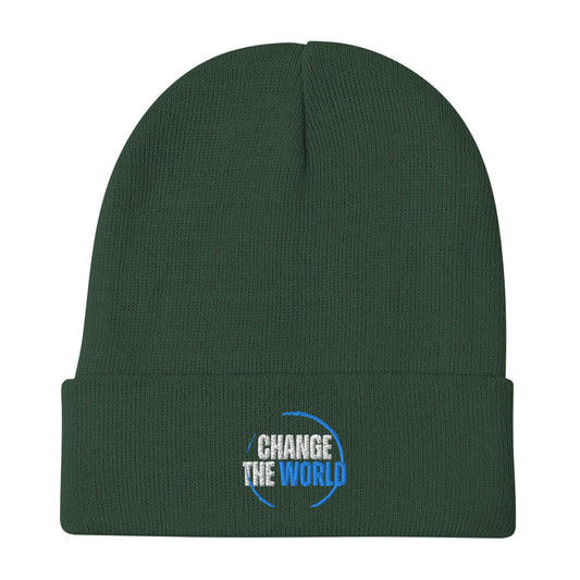 Change The World Embroidered Beanie