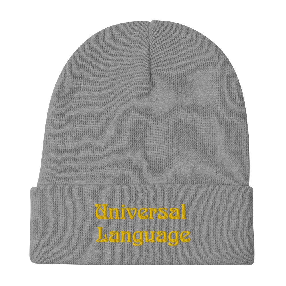 Universal Language Embroidered Beanie