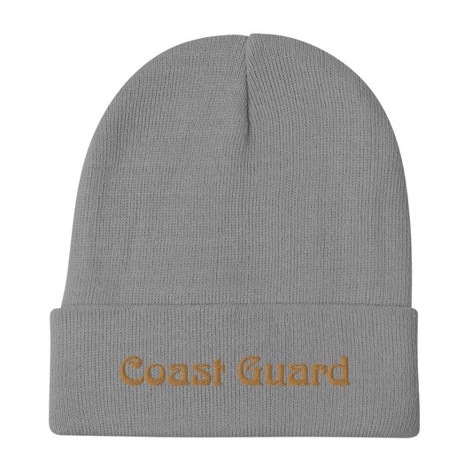 Coast Guard Embroidered Beanie