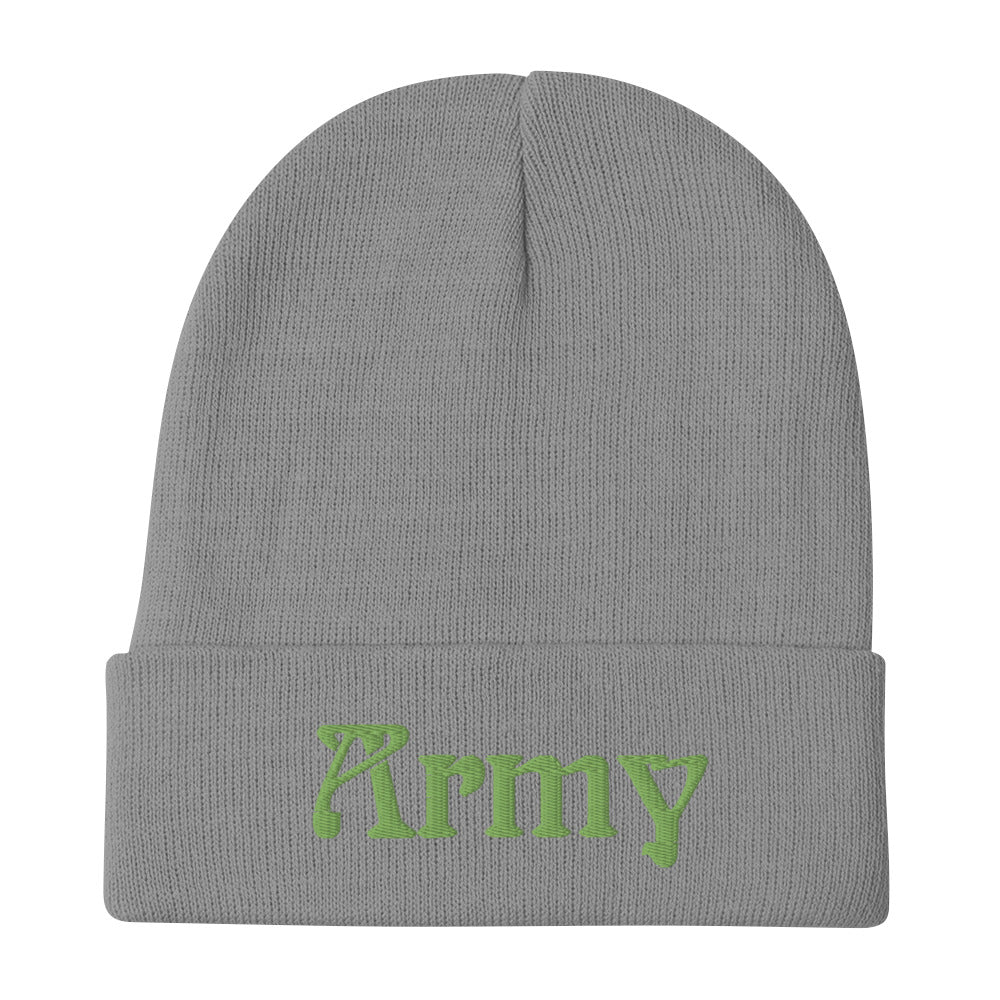 Army Embroidered Beanie