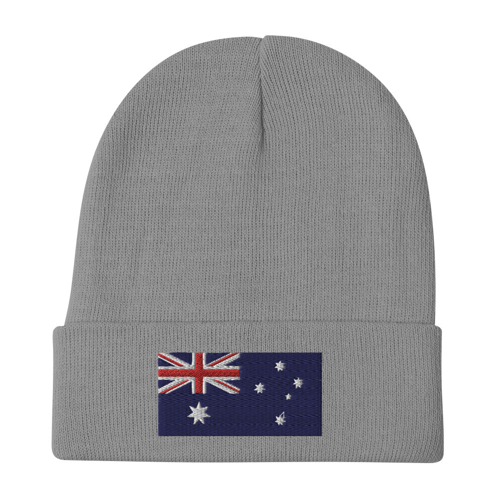 Australian Flag Embroidered Beanie