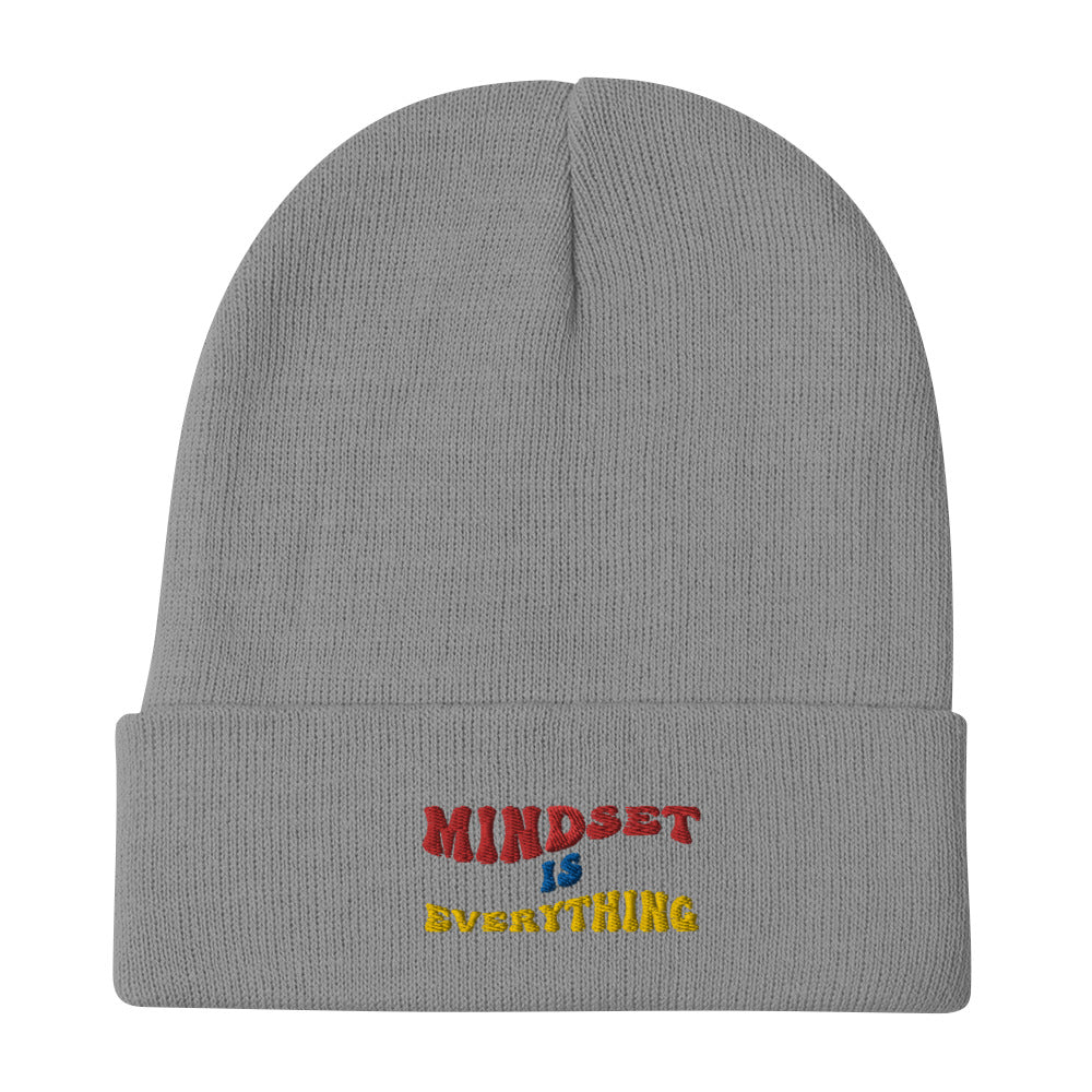 Mindset Is Everything Embroidered Beanie