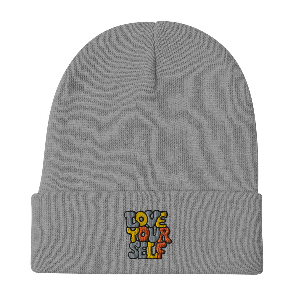 Love Yourself Embroidered Beanie