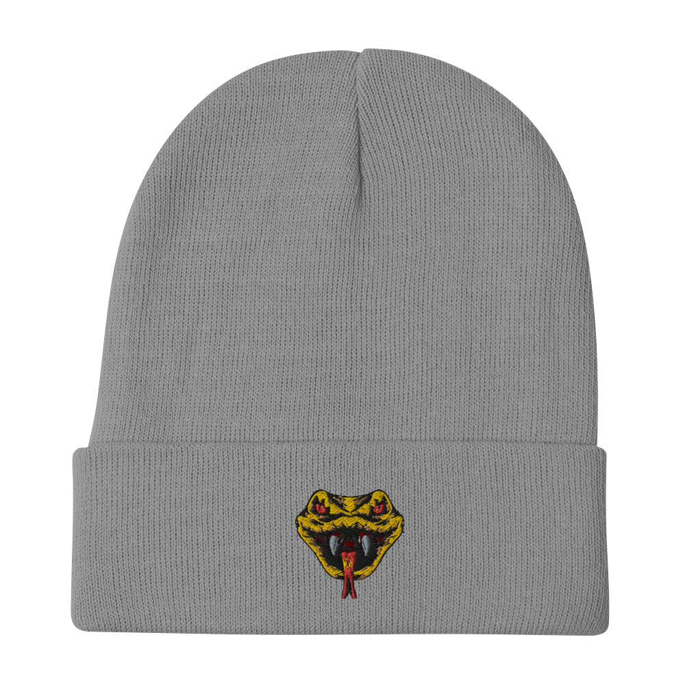 Snake Embroidered Beanie