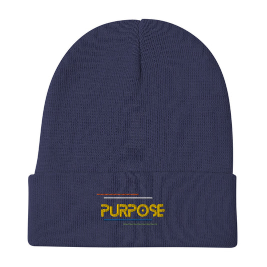 Purpose Embroidered Beanie